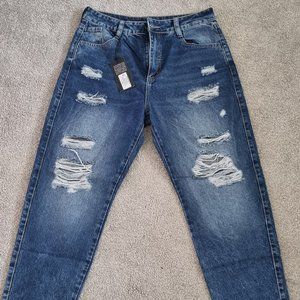 Denim jean mom- high rise
